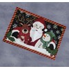 St. Nicholas Square Three Friends Christmas Rug Snowman, Santa Claus,