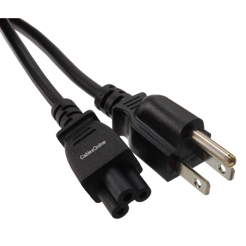CablesOnline, 5-Pack 1ft 3-Prong Laptop/Notebook Short AC Power Cable, NEMA