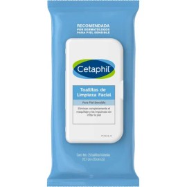 25 Toallitas De Limpieza Facial Cetaphil Para Piel Sensible