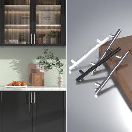 AwmnSrman Kitchen Cabinet Handles Kitchen Handles Cabinet Handles 15 Pieces 96mm Stainless Steel Holes Installation Silver Holes Installation