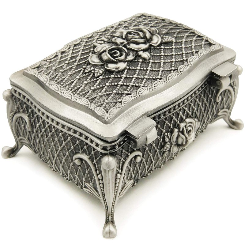 Music Box 18 Valve Embossed Alloy Metal Music Box with