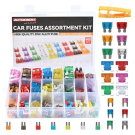 460PCs Car Fuses Assortment Kit, 62 Micro2 Fuse ATR/APT &114 Standard Auto &184 Mini Fuses Automotive Assorted &100 Micro Fuse,5A 7.5A 10A 15A 20A 25A 30A with Puller for Car/RV/Truck/Motorcycle