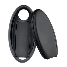 REPROTECTING TPU Key Fob Cover Compatible with 2013-2023 Nissan Altima SR Armada SL Maxima Murano Pathfinder Rogue Titan Versa Sentra (5 Buttons) (Black/Grey)