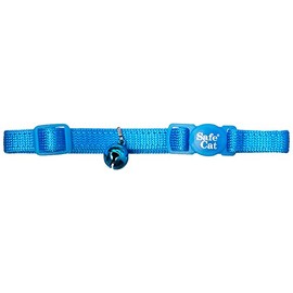 Coastal Pet Products CCP7001BLL Nylon Safe Cat Adjustable Breakaway Collar with Bells, Blue Lagoon