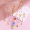 Framendino, 12 Pack Beadable Cup Charm Blank Chains Beaded Decorate