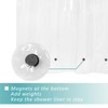 Mrs Awesome RV Stall Shower Curtain Liner with 3 Magnets