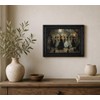 DULASI Framed Witch Wall Art, Moonlit Forest Witch Gathering Painting