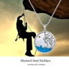 JBAERD Mustard Seed Necklace Sterling Silver Mountain Faith Mustard Seed