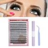 DIY Lash Extension Kit 240pcs Individual Eyelash 10‑16mm Clusters Eyelash