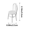 zalati 1:12 Scale Dollhouse Miniature Furniture Accessories Small Iron Chair