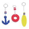 CWPFVQA 3 Pieces Floating Keychains, Creative Keychains, Captain Keychains, Summer