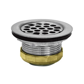 Highcraft 9793 Flat Stainless Steel RV Mobile Shower Strainer-Drain Assembly for Bar or Bathroom Sinks, Small