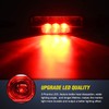 Nilight - TL-32 2PCS 3.9Inch 3 LED Truck Trailer Red