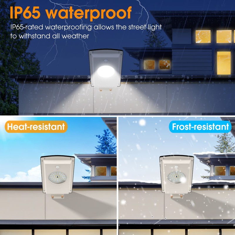 Malitupy Solar Street Lights Outdoor, Cool White/Warm White Solar Street