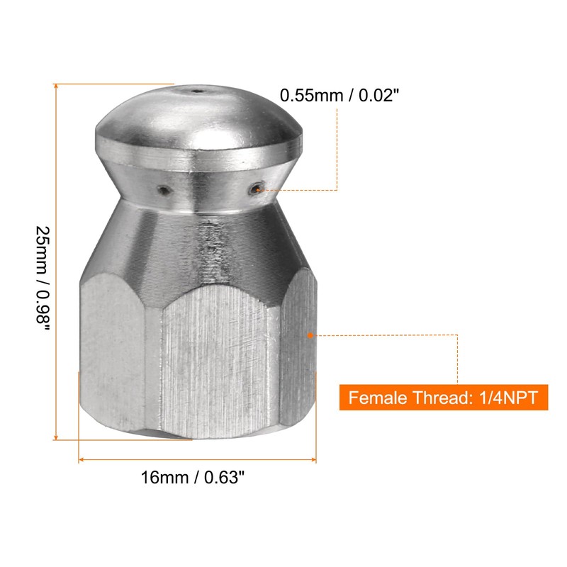 sourcing map Pressures Washer Sewer Nozzle 1/4" Quick Connect 5000