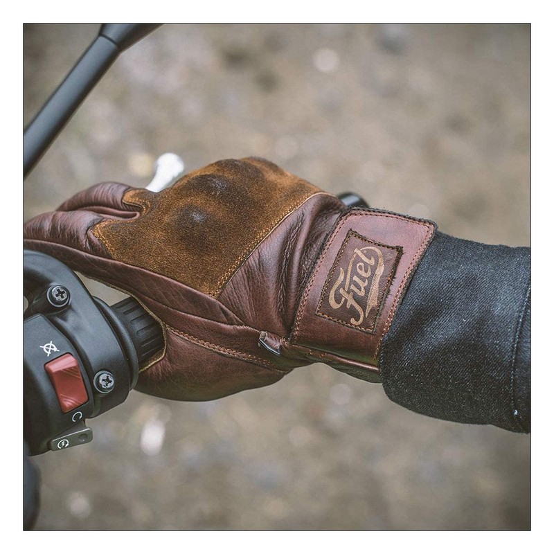 Fuel Bespoke Motorcycles "RODEO" GLOVE Motorcycle Gloves (Green, S)