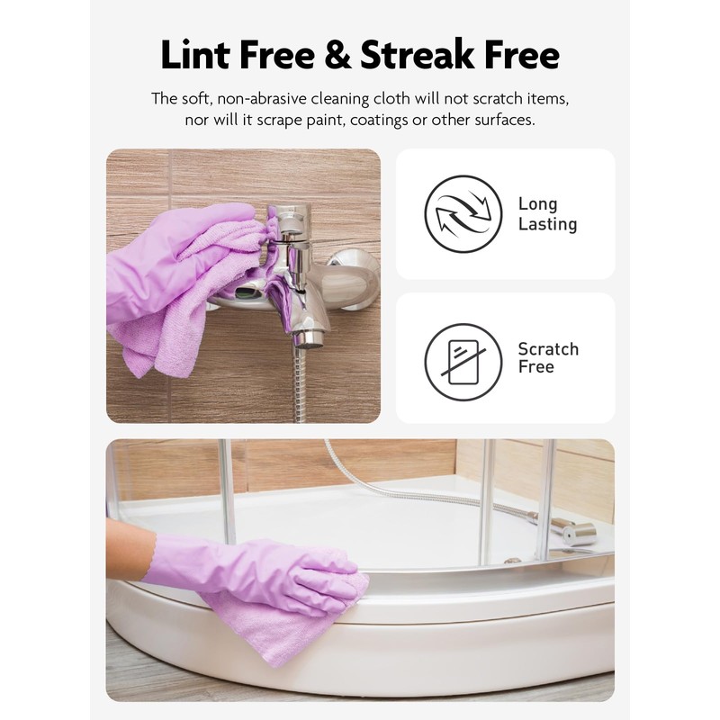 Fantasticlean Microfiber Cleaning Cloth Roll -75 Pack, Tear Away Microfiber