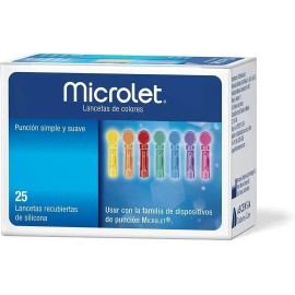 Contour Microlet Lancetas Caja Con 25 Lancetas