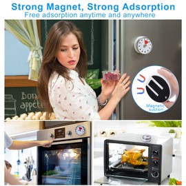 Küchentimer, 60-Minütige Visuelle Analoge Timer Eieruhr Kurzzeitmesser für Kinder und Erwachsene, Restzeitanzeige, Edelstahl