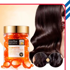 Tratamiento para cabello vitaminas Sadoer Hair Caer Oil aceite de ricino extracto de miel 30 capsulas                                                 