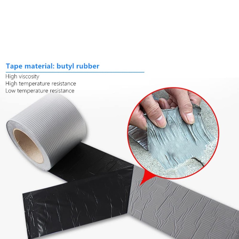 200mm*5M Waterproof Tape Butyl Rubber Aluminium Foil Roof Pipe Caravan