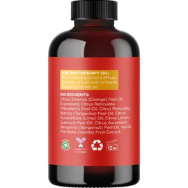 Citrus Essential Oils Blend for Diffuser - Invigorating Citrus Oil Diffuser Essential Oils with Energizing Lemon Orange and Lime Essential Oil - Pure Aromatherapy Oils for Diffuser Citrus Blend Oil