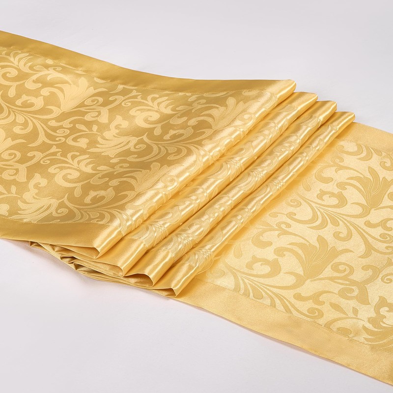 Cobedzy Gold Satin Bed Runner for King Size Beds(1.8m), 50