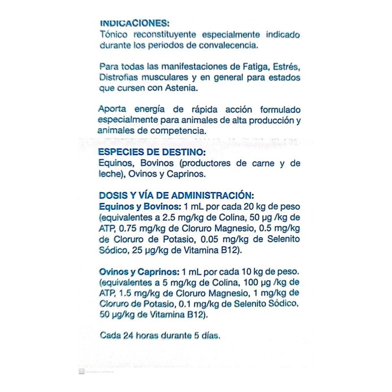 Complejo Energético Tónico Reconstituyente Energizante 100ml