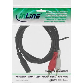 InLine® 89940E Cable 2x RCA Male to 3.5 mm Jack 3 m Black
