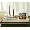 Redouté Floral Lacquer Tissue Box Cover in Black - 1
