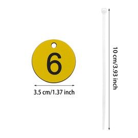 ONLYKXY 2set Plastic Number Tag 1-20 Numbered Marking Identification Hang Tags Luggage Labels ID Tag with Rings for Organized Coded Key Box Cabinet Plant Coding Tag (Navy Blue & Yellow)