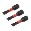 Sealey AK8201 3pc 25mm Slotted 4.5mm Impact Power Tool Bits