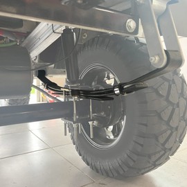 KUAFU Rear Leaf Springs Compatible With Club Car DS Golf Cart 1981-Up Heavy Duty 3 Leafs with Bushings and Sleeves/Set of 2