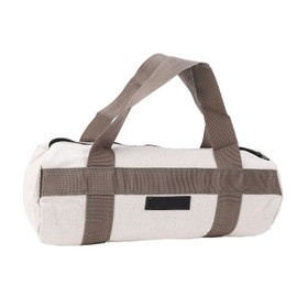 Canvas Heavy Duty Tool Tote Bag Large Capacity Storage Round Electrician Garden Hardware Carrying Portable Handheld L (15 inch)