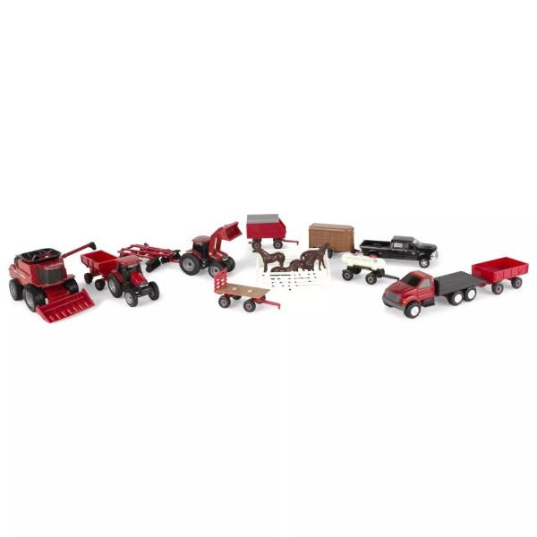 TOMY Case IH 20pc Farm Toy Tractor & Wagon Play