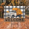 Welcome Thanksgiving Yard Sign, Harvest Fall Autumn Pumpkins Seasonal Holiday