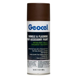 Geocel GC91104-6X Shingle & Flashing Roof Accessory Paint, Flat, Brown, 12 oz.