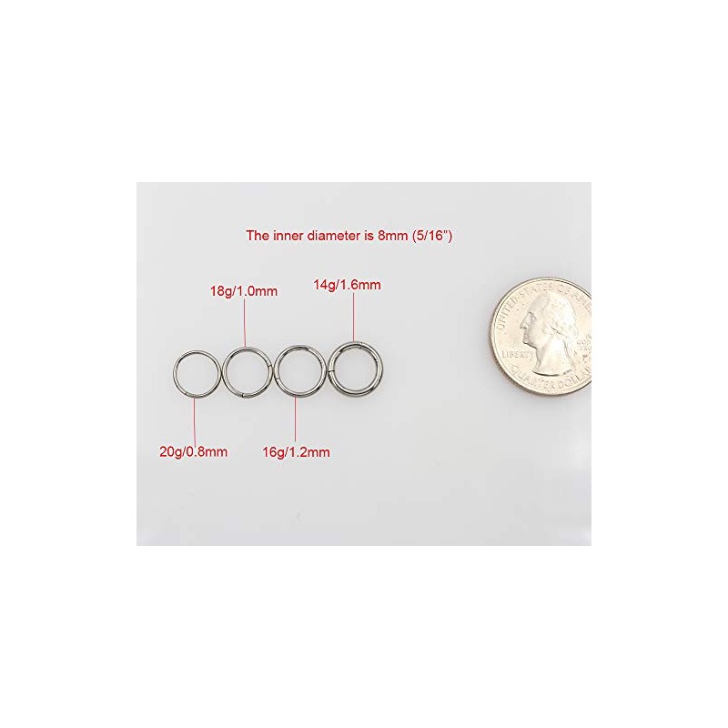 18g G23 Titanium Cartilage Earrings Hoop for Sensitive Ears Hyperallergic