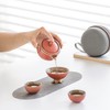 Pomegranate Shape Travel Teapot, Portable Ceramic Tea Set, 1 Pot