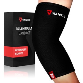 VIA FORTIS Elbow Support - Supports Elbow Joint & Muscles (Unisex) - for Tendonitis - Arthritis - Tennis Elbow Bandage - Golf Arm