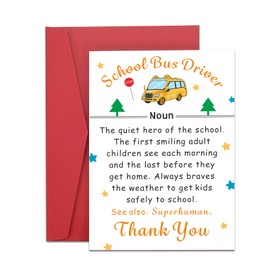 Bus Driver Appreciation Card for Men Women School Bus Driver Appreciation Gifts Bus Driver Card for Men Women Kindergarten School Bus Driver Gifts for Him Her Thanksgiving Retirement Card for Men Her