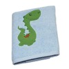 SHL - Embroidered Kids 100% Cotton Face Flannels 500 Gsm - 2 Pack (Dinosaur)