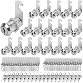 Cabinet Locks with Keys, 1-1/8" Cam Locks Keyed Alike, Quality Cabinet Cam Lock for RV Storage Locks Drawers Mailbox Toolbox Lock Replacement Set, Zinc Alloy (20 Pack, 1-1/8 Inch)