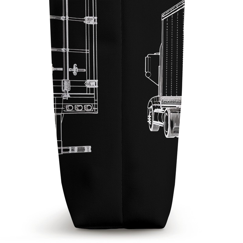 Semi-trailer Wireframe Tote Bag