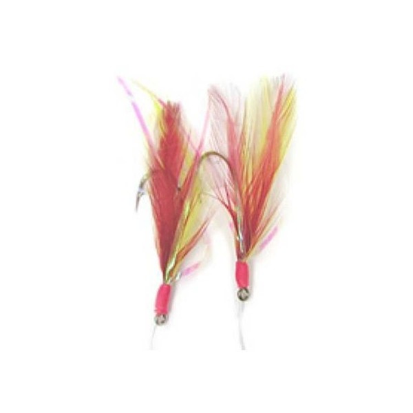 P-Line FF5/0YL/RD Farallon Feather 2 HK 5/0 Red/Yellow