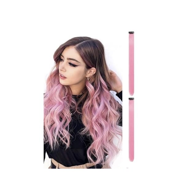 2 x Clip-In Hair Extension Highlights Streaks, Colourful Hair Highlights