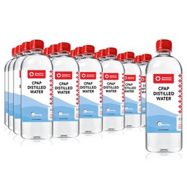 Resway American Red Cross Distilled Water | Travel Bottles for Resmed, Respironics Machines, Personal Humidifier | Medical Supplies for Vacation | Travel-Friendly, Clean | 16.9oz H2O (24 Pack)