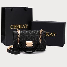 CEEKAY Women's Shoulder Bag, Cross-body Design, Casual, Mini Bag, Small, Simple, Lightweight, Korean Style, Bag, Bag, Pochette, Fashion Goods, Chain, Black