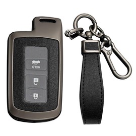 [KUNIO] Toyota 2/3 Button Key Case Key Cover Key Holder Alloy PVC Leather For Toyota Prius Alpha Late Prius Alpha Key Cover Noah 80 Series Sienta 170 Series Alphard Harrier 60 Series Crown Camry