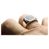 Fine Signet Ring with Onyx Solid Silver 925, Silver